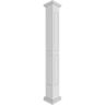 Ekena Millwork 9-5/8 in. x 10 ft. Premium Square Non-Tapered, Double Raised Panel PVC Column Wrap Kit, Tuscan Capital and Base