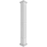 Ekena Millwork 11-5/8 in. x 9 ft. Premium Square Non-Tapered, Double Raised Panel PVC Column Wrap Kit, Tuscan Capital and Base