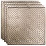 Fasade Diamond Plate 2 ft. x 2 ft. Brushed Nickel Lay-In Vinyl Ceiling Tile (20 sq. ft.)