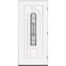 Masonite 36 in. x 80 in. Providence Center Arch Left Hand Outswing Primed Steel Prehung Front Exterior Door