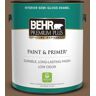 BEHR PREMIUM PLUS 1 gal. #PMD-60 Rich Walnut Semi-Gloss Enamel Low Odor Interior Paint & Primer