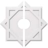 Ekena Millwork 1 in. P X 14-1/4 in. C X 26 in. OD X 6 in. ID Axel Architectural Grade PVC Contemporary Ceiling Medallion, Two Piece