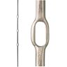 HOUSE OF FORGINGS Satin Clear 3.1.2 Round Hammered Three Ring Solid Iron Baluster for Staircase Remodel