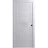 Belldinni 28 in. x 80 in. Siah Bianco Noble Left-Hand Solid Core Composite 5-Lite Frosted Glass Single Prehung Interior Door