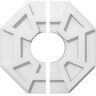 Ekena Millwork 1 in. P X 4 in. C X 12 in. OD X 4 in. ID Logan Architectural Grade PVC Contemporary Ceiling Medallion, Two Piece