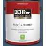 BEHR PREMIUM PLUS 1 gal. #S500-7 Infinite Deep Sea Flat Low Odor Interior Paint & Primer