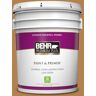 BEHR PREMIUM PLUS 5 gal. #PMD-106 Caramel Sauce Eggshell Enamel Low Odor Interior Paint & Primer