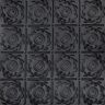 FROM PLAIN TO BEAUTIFUL IN HOURS Crowning Glory Satin Black 2 ft. x 2 ft. Decorative Tin Style Nail Up Ceiling Tile (24 sq. ft./case)