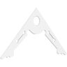Ekena Millwork 1 in. x 72 in. x 36 in. (12/12) Pitch Cena Gable Pediment Architectural Grade PVC Moulding