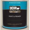 BEHR PREMIUM PLUS 1 qt. #ECC-14-1 Scenic Path Satin Enamel Exterior Paint & Primer