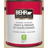 BEHR PREMIUM PLUS 1 gal. #S320-3 Final Straw Hi-Gloss Enamel Interior/Exterior Paint & Primer