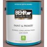 BEHR PREMIUM PLUS 1 gal. #180F-5 Cougar Satin Enamel Low Odor Interior Paint & Primer