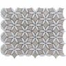 Apollo Tile Gray and Beige 11.7 in. x 15.2 in. Wooden Flower Polished Marble Mosaic Tile (6.18 sq. ft./Case)