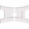 Ekena Millwork 32 in. W x 21-3/8 in. H x 4 in. ID x 1 in. P Haven Architectural Grade PVC Contemporary Ceiling Medallion (2-Piece)