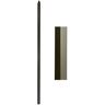 Atlas Stair Parts 48 in. x 1-3/16 in. Ash Grey Plain Square Solid Iron Square Based Newel Post