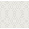 Seabrook Designs 60.75 sq. ft. Metallic Ivory and Pearl Dorsey Diamond Geometric Unpasted Paper Wallpaper Roll