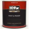 BEHR PREMIUM PLUS 1 qt. #75 Polar Bear Flat Exterior Paint & Primer