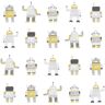 Chesapeake Gold Callum Robots Matte Paper Non-Pasted Wallpaper Roll