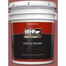 BEHR PREMIUM PLUS 5 gal. #PMD-86 Arabian Red Flat Exterior Paint & Primer