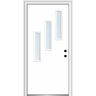 MMI Door Davina 30 in. x 80 in. Left-Hand Inswing 3-Lite Clear Low-E Primed Fiberglass Prehung Front Door on 6-9/16 in. Frame