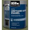 BEHR PREMIUM 1 gal. #AE-36 Shelter Green Urethane Alkyd Satin Enamel Interior/Exterior Paint