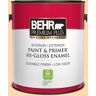 BEHR PREMIUM PLUS 1 gal. #280A-3 Delicious Melon Hi-Gloss Enamel Interior/Exterior Paint & Primer