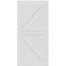 WEGATE 24 in. x 84 in. White Primed K Style Solid Core Wood Interior Slab Door, MDF, Barn Door Slab