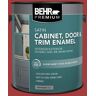 BEHR PREMIUM 1 gal. #PFC-03 Red Baron Satin Enamel Interior/Exterior Cabinet, Door & Trim Paint