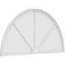 Ekena Millwork 2 in. x 78 in. x 39 in. Half Round 3-Spoke Architectural Grade PVC Pediment Moulding