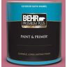 BEHR PREMIUM PLUS 1 qt. #MQ1-08 Smell the Roses Satin Enamel Exterior Paint & Primer