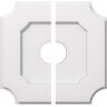 Ekena Millwork 1 in. P X 8-1/4 in. C X 14 in. OD X 3 in. ID Locke Architectural Grade PVC Contemporary Ceiling Medallion, Two Piece