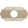 Ekena Millwork 40 in. x 20 in. x 1/4 in. Chrysler Wood Fretwork Pierced Ceiling Medallion, Birch