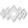 Ekena Millwork 20 in. x 13.37 in. x 1 in. Zoe Architectural Grade PVC Contemporary Ceiling Medallion