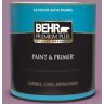 BEHR PREMIUM PLUS 1 qt. #PMD-82 Violet Bouquet Satin Enamel Exterior Paint & Primer