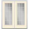 Masonite 72 in. x 80 in. Golden Haystack Fiberglass Prehung Right-Hand Inswing GBG 15-Lite Clear Glass Patio Door with Brickmold