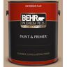 BEHR PREMIUM PLUS 1 gal. #N260-4 Merino Flat Exterior Paint & Primer