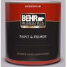 BEHR PREMIUM PLUS 1 qt. #N100-3 Future Vision Flat Exterior Paint & Primer