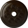 Ekena Millwork 25-1/4 in. x 4 in. ID x 2 in. Spiral Urethane Ceiling Medallion (Fits Canopies up to 4 in.), Bronze