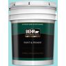 BEHR PREMIUM PLUS 5 gal. #CE-02 Mermaid Tears Semi-Gloss Enamel Exterior Paint & Primer