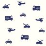 Chesapeake Blue Briony Vehicles Matte Paper Non-Pasted Wallpaper Roll