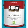 BEHR PREMIUM PLUS 1 gal. #520B-6 Brilliant Sea Flat Low Odor Interior Paint & Primer