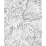 Jungle Leaves Grey Matte Finish Vinyl on Non-Woven Non-Pasted Wallpaper Roll