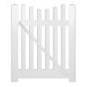 Weatherables Hampshire 5 ft. W x 4 ft. H White Vinyl Picket Fence Gate Kit Includes Gate Hardware