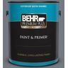 BEHR PREMIUM PLUS 1 gal. #N510-5 Liquid Mercury color Satin Enamel Exterior Paint & Primer