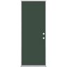 Masonite 30 in. x 80 in. Flush Left Hand Inswing Conifer Painted Steel Prehung Front Exterior Door No Brickmold in Vinyl Frame