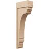 Ekena Millwork 6-in. x 12-in. x 36-in. Series 2 Thin Warren Rough Cedar Woodgrain Timberthane Polyurethane Corbel, Primed Tan