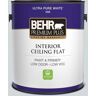 BEHR PREMIUM PLUS 1 gal. #PPU26-12 Solemn Silence Ceiling Flat Interior Paint