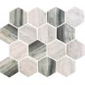 Apollo Tile Gray Beige 10.2 in. x 11.7 in. Hexagon Matte Finished Glass Mosaic Tile (8.29 sq. ft./Case)