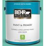 BEHR PREMIUM PLUS 1 gal. #P440-4 March Aquamarine Satin Enamel Low Odor Interior Paint & Primer