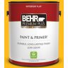 BEHR PREMIUM PLUS 1 gal. #P290-7 Laser Lemon Flat Low Odor Interior Paint & Primer